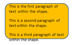 Shape with text - line spacing